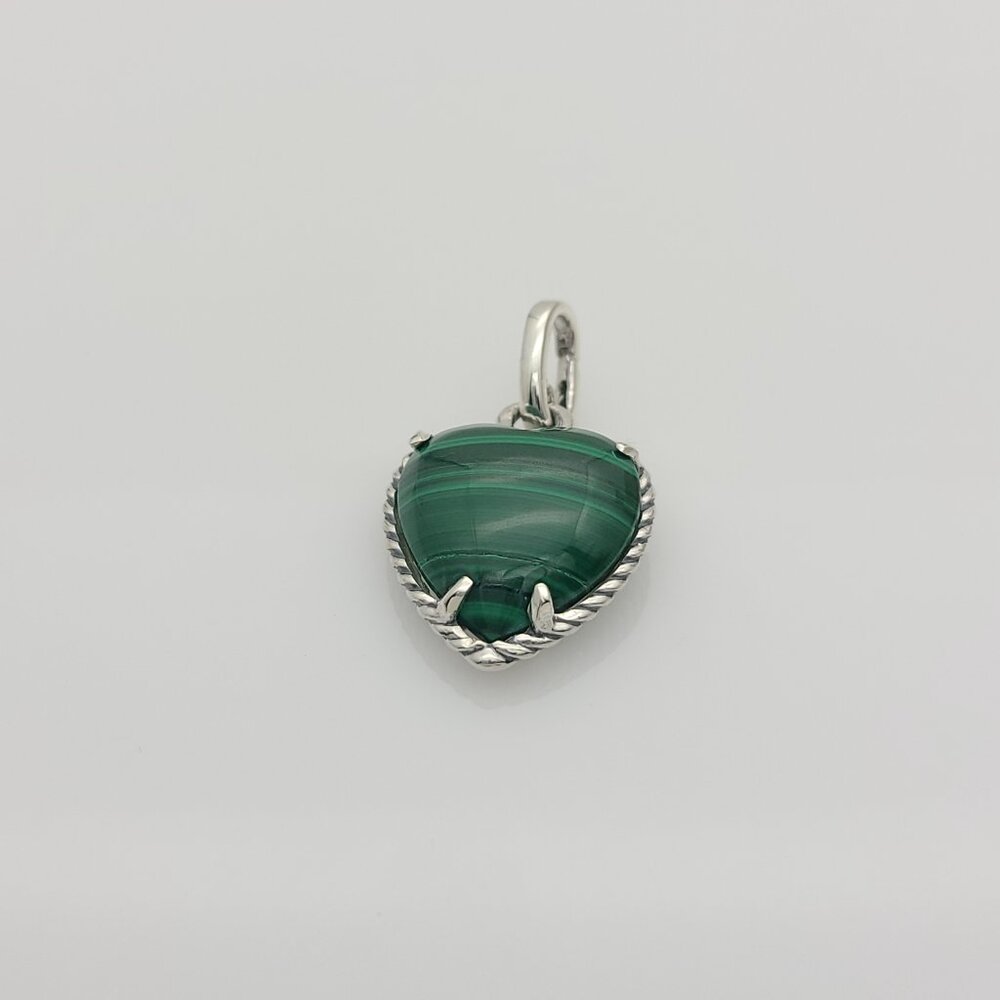 David Yurman Heart Malachite Pendant 19x23mm